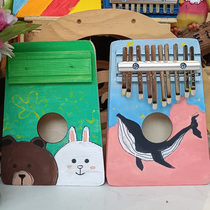 Thumb Violin Diy Hand-painted Blank Assembly Parent-child Handmade Music Material Fine Art Drawing Material Activities Warm Up Fields