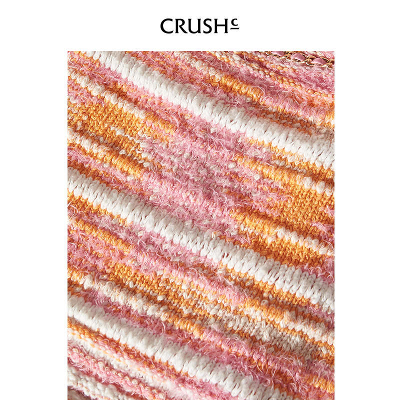 CRUSH Collection2024年早春新款气质针织开衫法式小香风外套上衣 - 图2