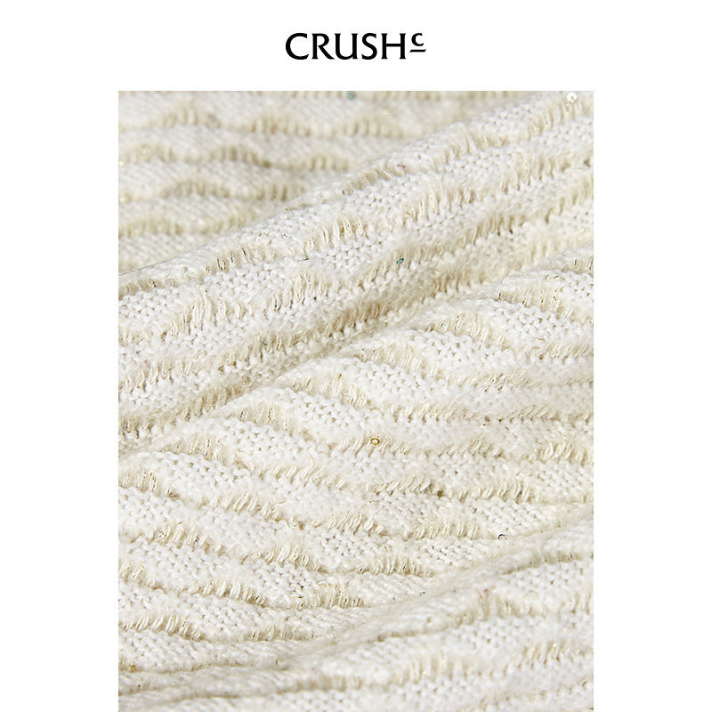 CRUSH Collection早春新款亮闪拼色POLO衫春夏针织衫短袖,淘宝优惠券,粉丝福利购,淘宝优惠卷