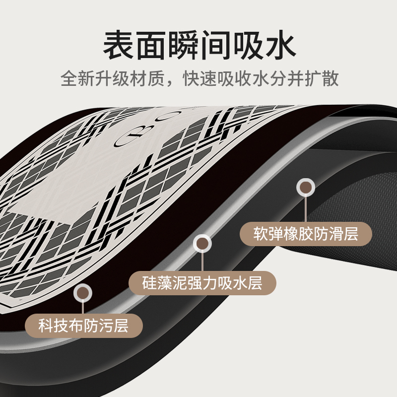 浴室地垫硅藻泥吸水软垫卫生间门口防滑脚垫洗手间小地毯厕所入户