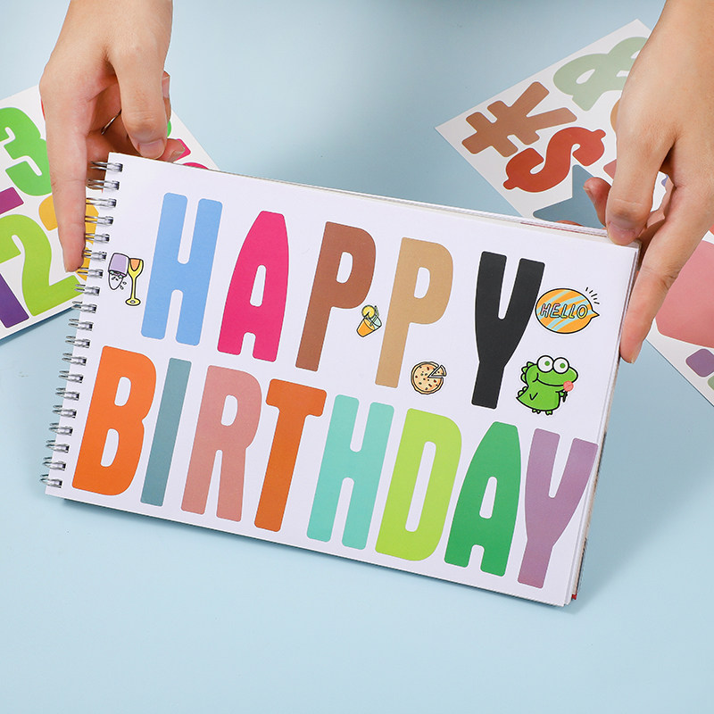 Alphanumeric sticker gift gift packaging diy