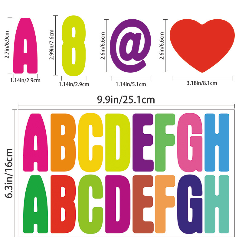 Alphanumeric sticker gift gift packaging diy