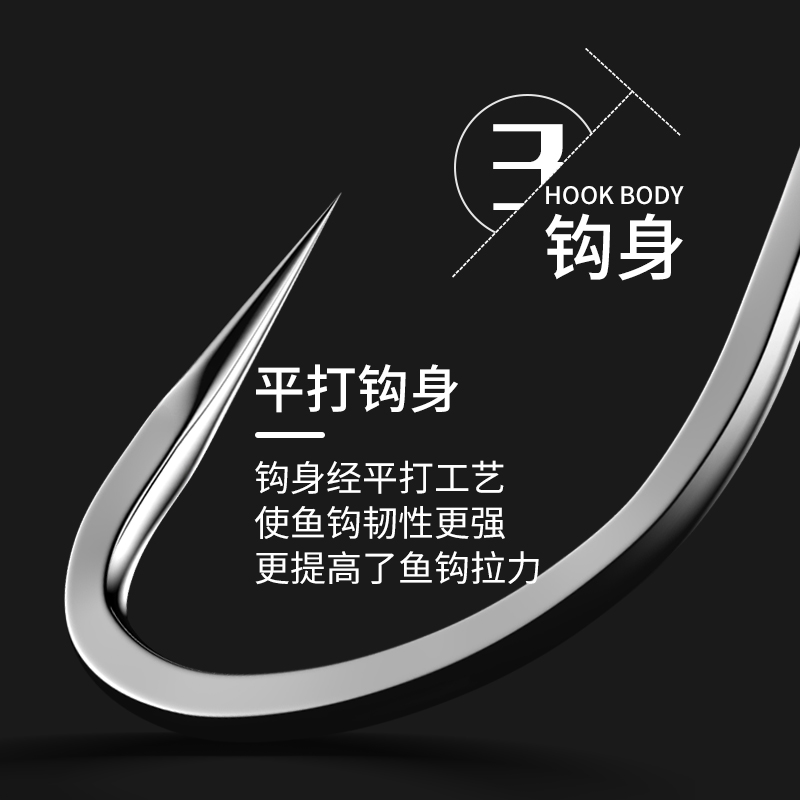 新关东无倒刺日本进口鱼钩散装正品竞技鲫鱼钩钓鱼钩台钓勾渔钩 - 图2