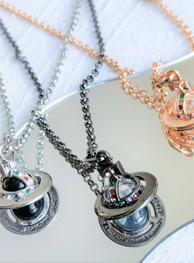 土星中号项链立体珠10MM项链有字