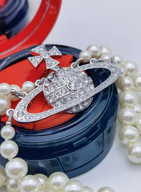 土星大号珍珠三层项链满钻