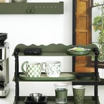 Ink Green Shelve Triple Cup Containing Kitchen Iron Art Cup Shelf Tabletop Retro Cup Shelf Medieval shelf