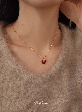 爱心纯银高级感项链秋冬新品