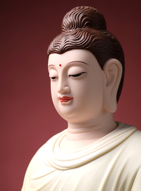 速发陶瓷摆件《20吋 唐彩古莲座像来平林建》手签佛如家居