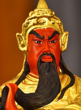 速发纯黄铜装像关羽关二爷武财神公佛像摆件供奉家居关饰品开业送