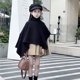 Korean style children's knitted cloak, cute golden style