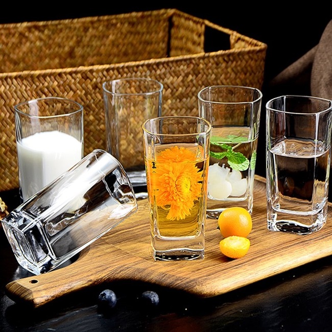 glass cup set water glass juice beer glass milk drinking cup - 图2