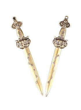 黄铜七星宝剑做旧铜太极