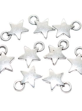 甜美古银色星星月亮手链