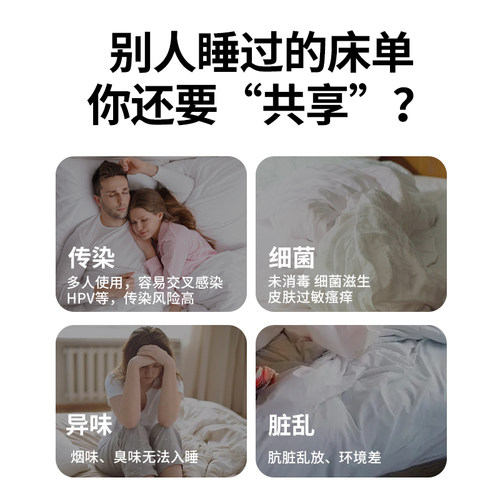 一次性床单单件单人无菌独立包装隔脏医用被套罩枕套三件套四件套 - 图1