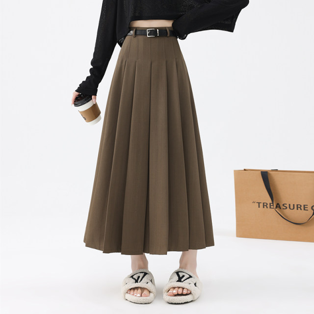 Gray skirt for women 2024 spring and autumn summer new style