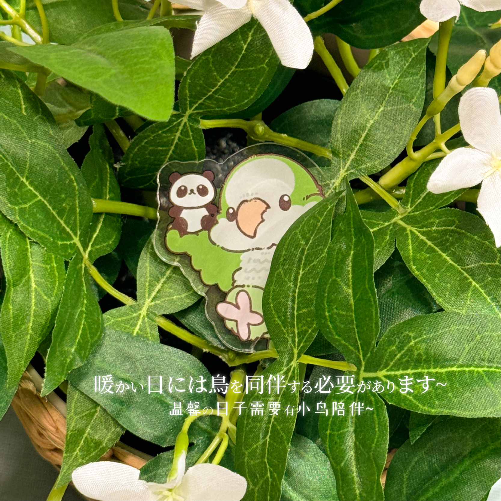 游鸟屋鹦鹉冰箱贴立牌探头打招呼玄凤和尚虎皮小太阳牡丹小鸡周边 - 图0