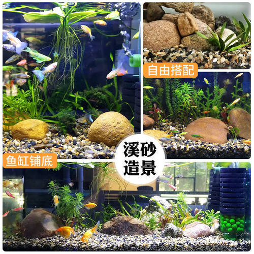 溪流石鱼缸底砂原生溪沙水草缸乌龟缸造景鹅卵石水族箱底部火山石 - 图2