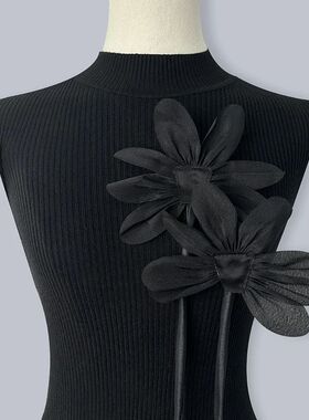 New Cloth Fabric Flower Brooch Pins Lace Flower Corsage Lape
