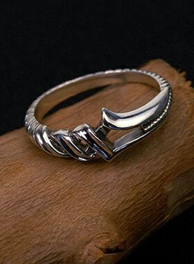 菲鸿新款朗基努斯之枪复古尾戒男开口可调节戒指个性礼物送男友