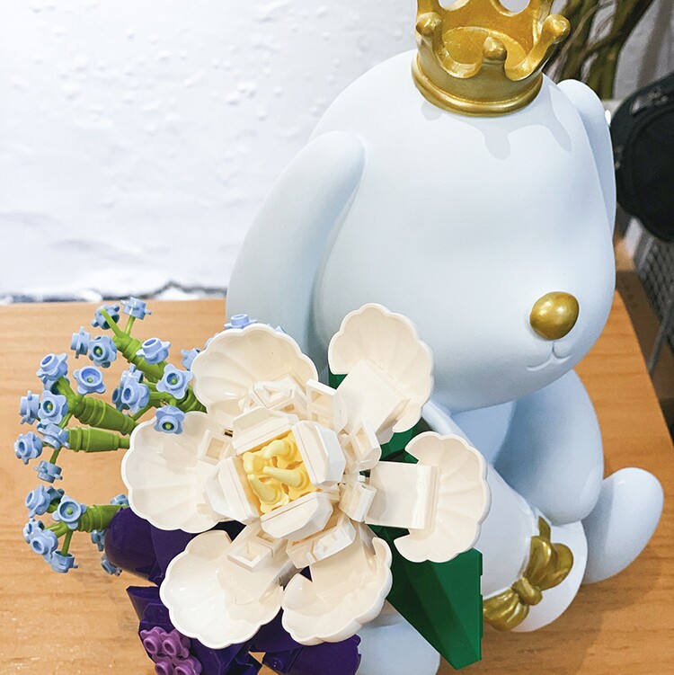 哲高玫瑰花diy永生花拼装玩具 哲高玩具建构/拼插积木