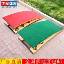 New Athletics Gymnastics Solid Wood Springboard S-type Jumping Spring Pedal Martial Arts Empty springboard Childrens sports training