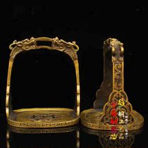 New pint antique pure brass brass horse stirrup pair of horses equipped horse with equestrian items bronze horse pedaling collectible film and film