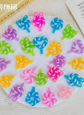 创意食玩夜光棒棒糖桌面车载摆件