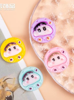 卡通蜡笔小新手工冰箱贴造景摆件