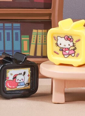 卡通小电视微景观树脂造景小摆件