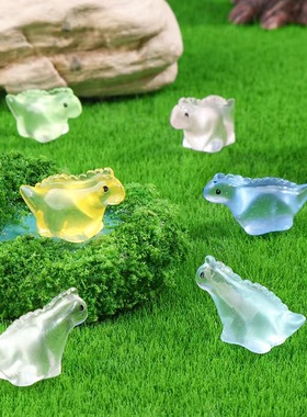 微景观锯齿小恐龙夜光可爱摆件