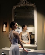 (Spot Seconds Hair) Korean levdance ballet dance yoga hanging neck with green flower porcelain