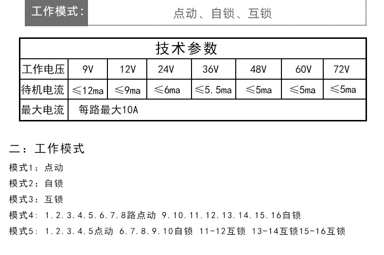 16路无线遥控开关12V24V220工业控制继电器模块电路板电灯开关量