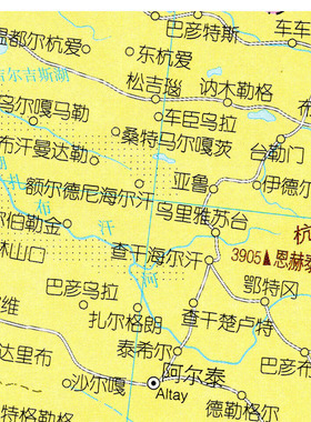 2026新款 蒙古地图 墙贴 行政区划图 蒙古地图 交通海报地图