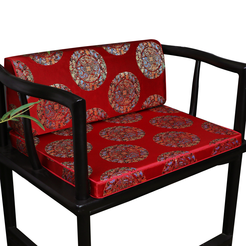 中式红木椅子坐垫护腰靠垫木茶椅太师椅腰垫办公室圈椅椅垫靠背垫 - 图0