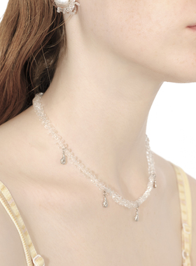 OINICIO初印925银贝壳水滴珠项链