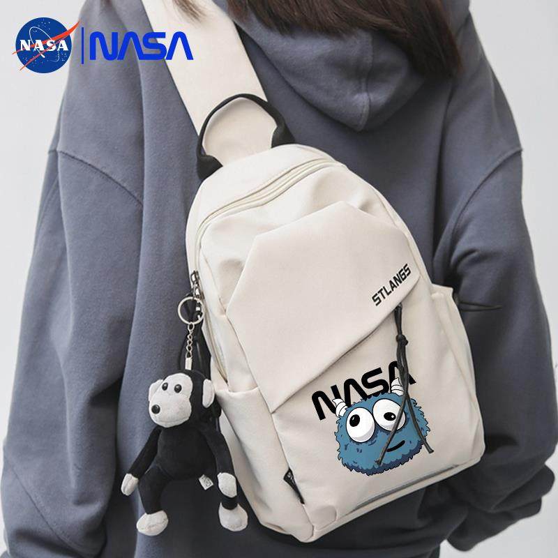 奥莱NASA联名胸包男女运动单肩腰斜挎包包休闲背包大容量中大学生,淘宝优惠券,粉丝福利购,淘宝优惠卷