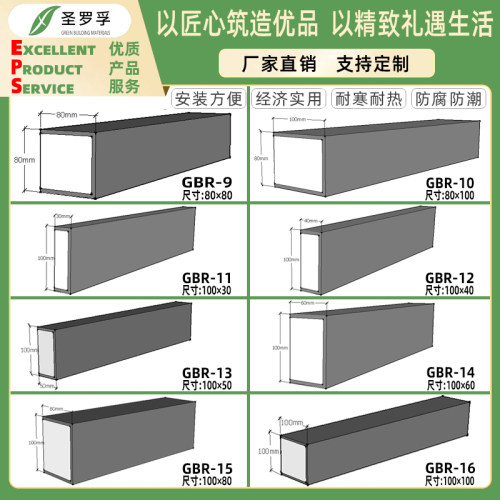 圣罗孚EPS外墙装饰线条欧式腰线檐口线泡沫造型室外方线仿石膏线 - 图0