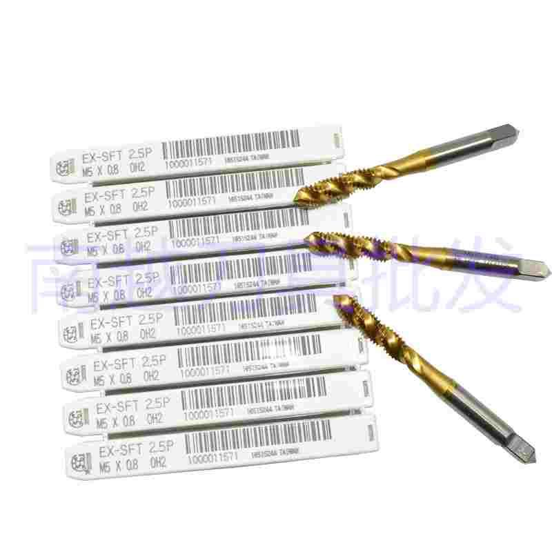 台湾大宝盲孔机用螺旋丝攻m1m2M3M4M5M6M8M10M12-M48镀钛先端丝锥 - 图1