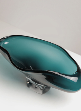 样板间玻璃果盘轻奢客厅餐桌摆件