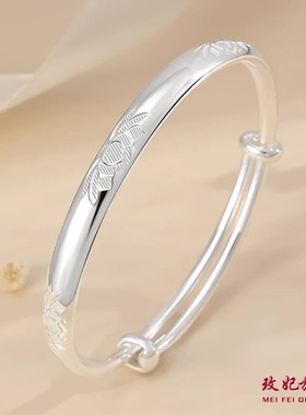 莲花纯银手镯女时尚轻奢高级感