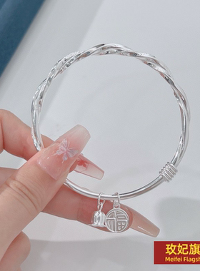 原创设计女银饰正生纯银莫比手镯