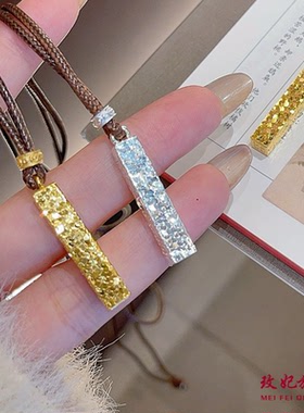 碎冰冰超闪纯银项链女简约百搭