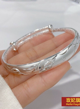 民族风女银饰正生纯银纯银9手镯
