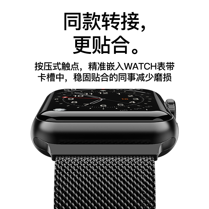 适用iwatch8表带S9苹果S8手表米兰S7尼斯Applewatch9夏天SE金属磁吸7透气S6高级ultra女款6运动男watchs钢带-图1