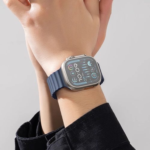 匠戴适用iwatch11 ultra3/2海洋表带iwatch9苹果S10手表S9氟橡胶10高级S8男watchs8运动SE女S7智能腕带49新款 - 图1