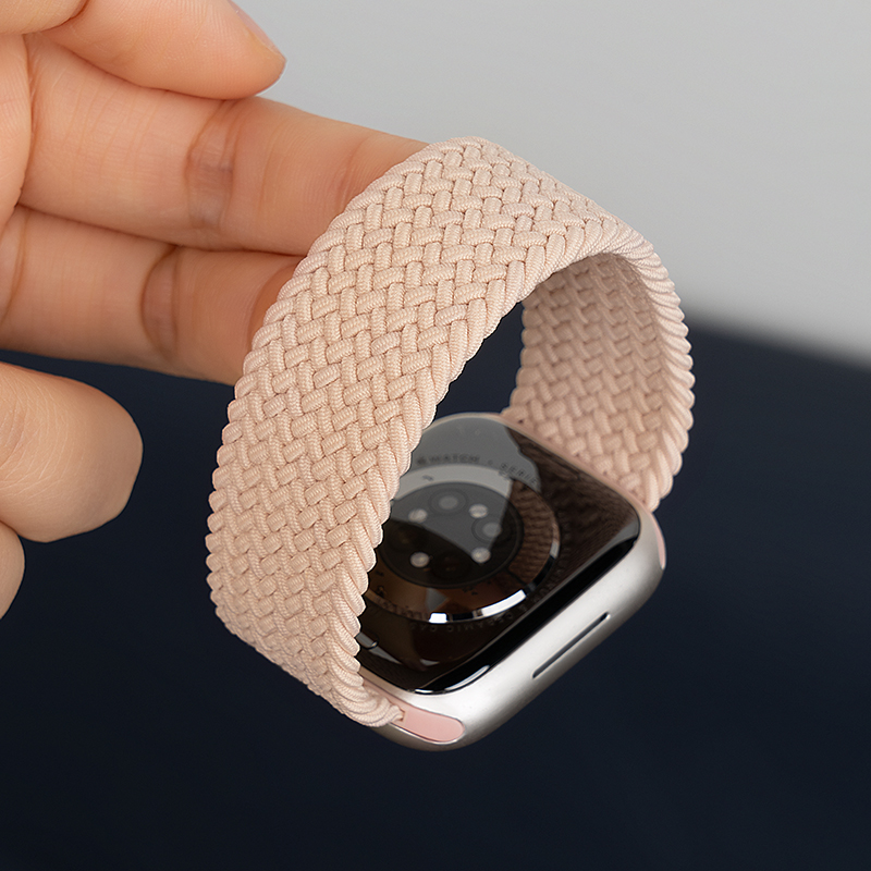 匠戴适用iwatch11表带苹果S10手表applewatch9单圈编织腕带S8小众夏季S7可爱尼龙7女SE高级6创意运动时尚智能 - 图2