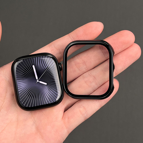 匠戴适用苹果S11手表保护壳iwatch10表壳S9保护套applewatch全包ultra钢化SE一体3防刮2防摔7表套6电镀保护膜 - 图0