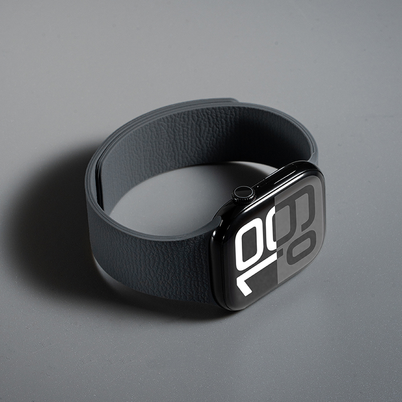 匠戴适用苹果S11手表iwatchs10表带磁吸applewatchS9硅胶S8新款ultra男士SE运动3高级S7男6透气女款3秋冬腕带 - 图2