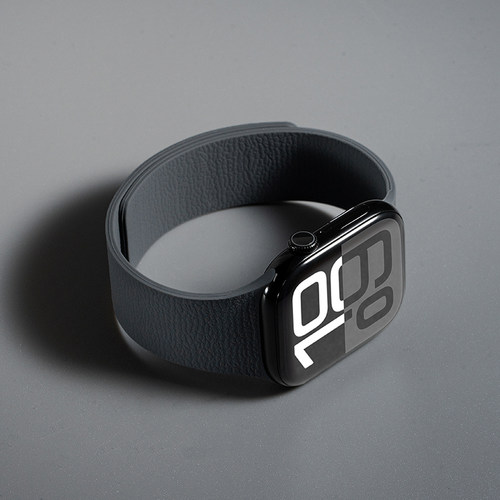 匠戴适用苹果S11手表iwatchs10表带磁吸applewatchS9硅胶S8新款ultra男士SE运动3高级S7男6透气女款3秋冬腕带 - 图2