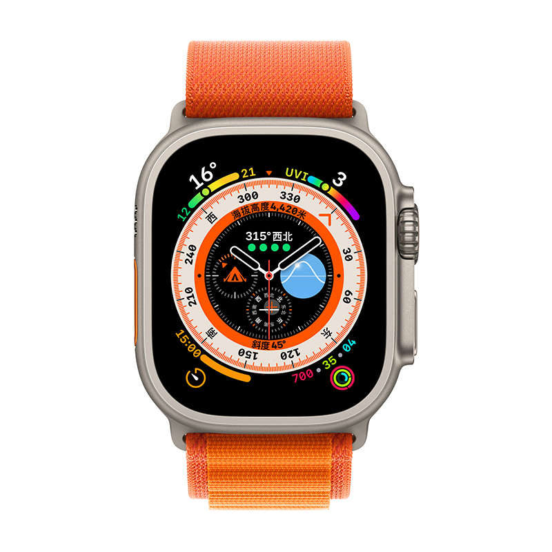 适用applewatch11 ultra2表带高山尼龙回环式iwatch9/8/7/6/5/4/3/2/se代s9苹果s8手表s7帆布运动男女款49mm - 图3